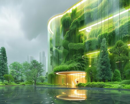 Green energy solutions expo, theme sustainable tech, front view, ecofriendly innovations, digital tone, Complementary Color Scheme