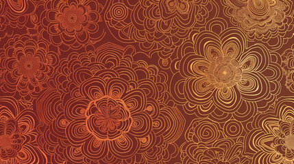 Abstract Seamless pattern with floral element henna style vector image