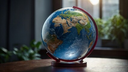 Glass earth globe