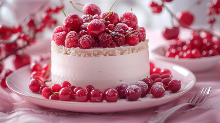 raspberry cheesecake with berries