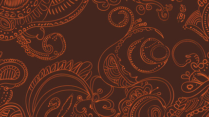 Abstract Seamless pattern with floral element henna style vector image