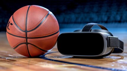Virtual reality glasses with futuristic vision technology. VR goggles