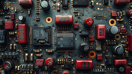 Behold the elegance of microelectronics, where the tiniest components come together to form a masterpiece of technological ingenuity,