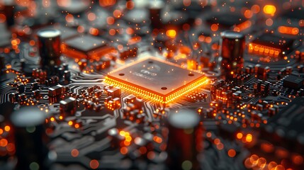 Behold the elegance of microelectronics, where the tiniest components come together to form a masterpiece of technological ingenuity,