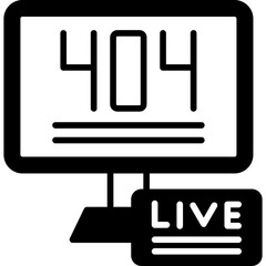 Live Streaming 404 Error Icon