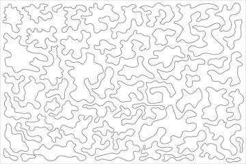 Contour spots of organic liquid. Abstract spots. Flat design, vector. Vector illustration