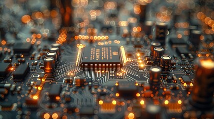 Behold the elegance of microelectronics, where the tiniest components come together to form a masterpiece of technological ingenuity,