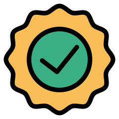 Badge Check  Icon Element For Design