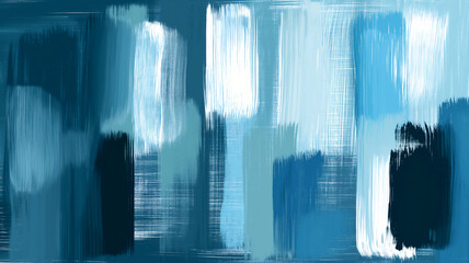 Abstract blue painted background with thick brush strokes