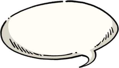 black and white speech bubble