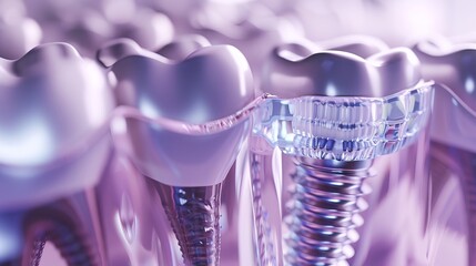 Complete visual guide for tooth implant procedure with detailed text annotations