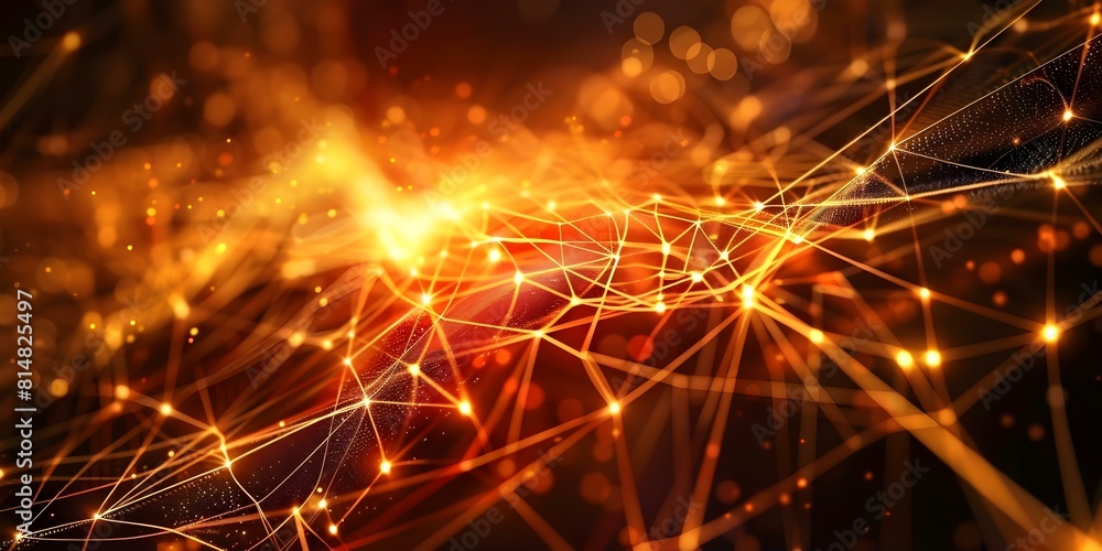 Poster monitoring network traffic for cyber threats by a cybersecurity expert. concept network security, cy