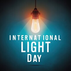 International day of light, national lighthouse day, social media post, International day of light poster, illustration. light day, poster, post, banner, International light day, 16th May, lighthouse 
