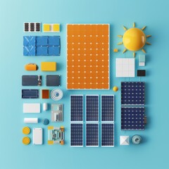 Assorted Solar Power Technology and Components
