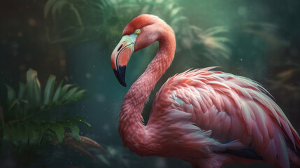 Close up of a Pink Flamingo