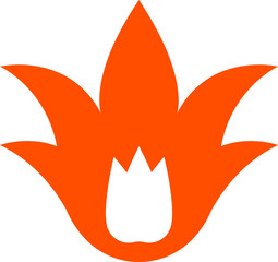 Hot burning fire icon illustration.