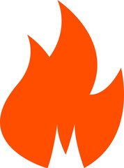 Hot burning fire icon illustration.