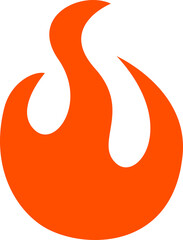 Hot burning fire icon illustration.