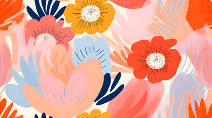 abstract flower pattern graphic poster background