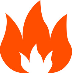 Hot burning fire icon illustration.