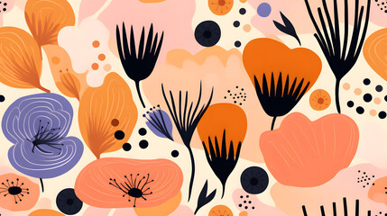 abstract flower pattern graphic poster background
