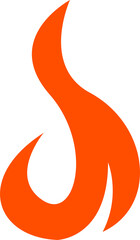 Hot burning fire icon illustration.