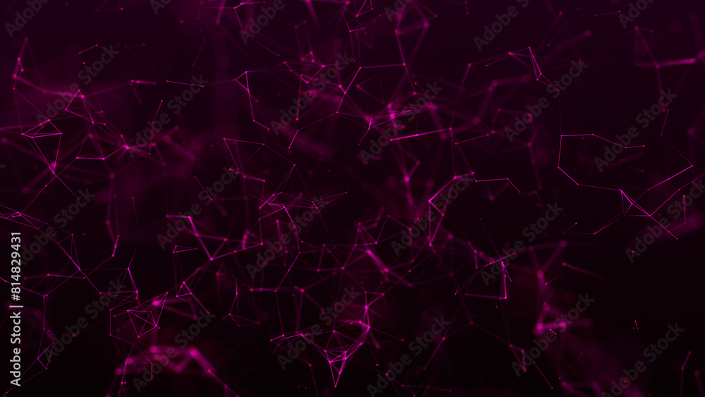 Poster abstract background with connecting dots and lines. network connection structure. plexus effect. 3d 