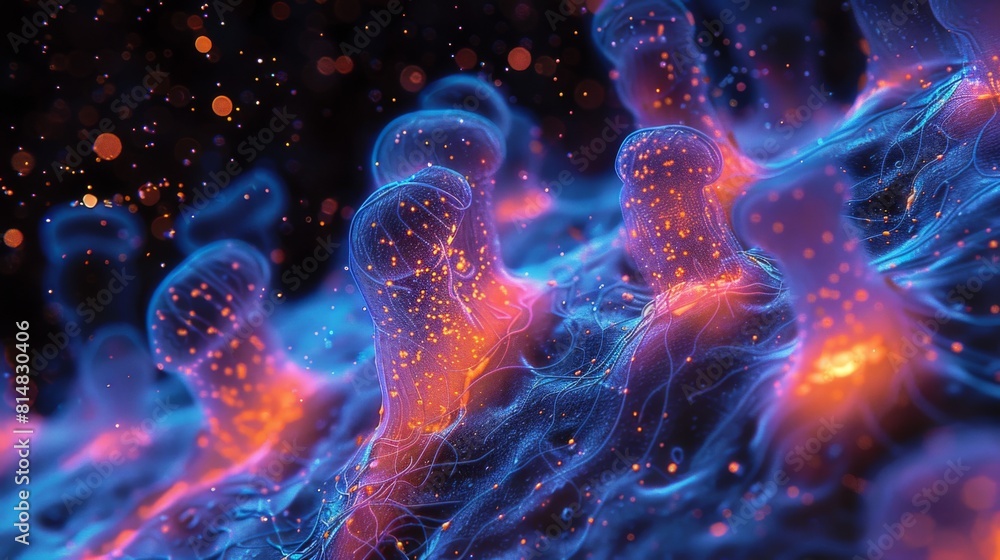 Aufkleber an immunofluorescence microscopy image showing the localization of voltage-gated sodium channels at 