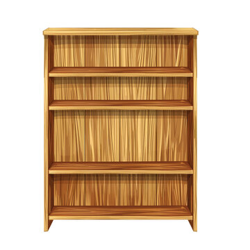 recommend clip art: empty wooden book case isolated on transparent background