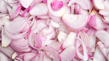 Sliced shallots for cooking ingredients