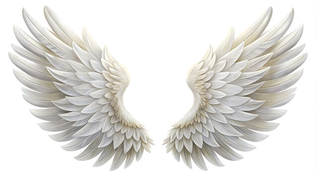 angel wings isolated on white background