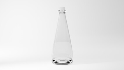 a clear bottle with a black lid
