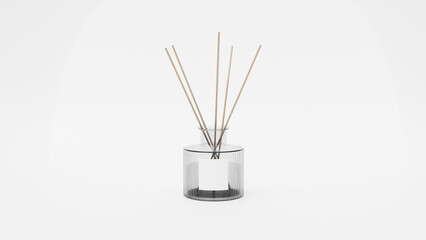 Obraz premium a glass vase with sticks in it