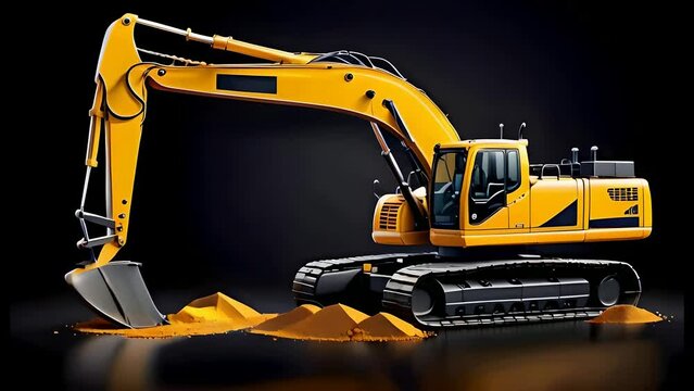 excavator on the site. excavator at work