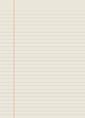 Notebook paper background. Lined notebook paper