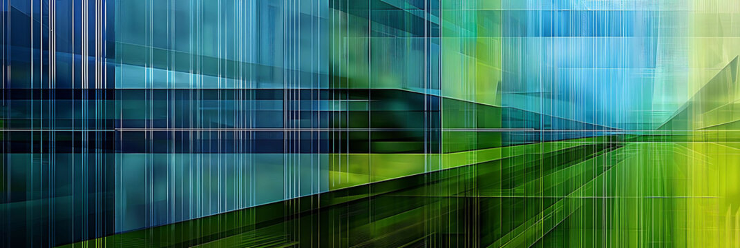 abstract geometric lines with blue and green color combination