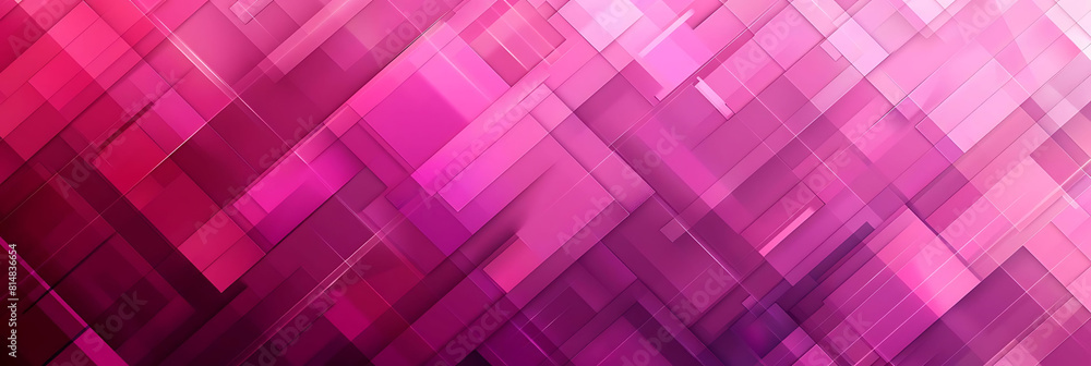 Poster abstract geometric pattern with pink gradient on a black background