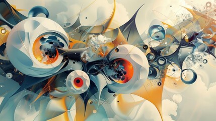 Organic evolution depicted in dynamic shapes