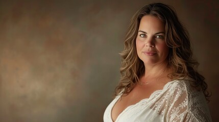 Fototapeta premium Elegant Maternity Portrait: Serene Beauty in Pregnancy