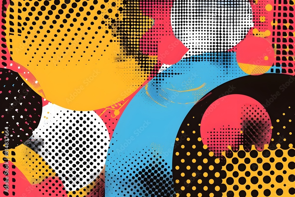 Poster Abstract Colorful Geometric Patterns and Shapes for Dynamic Visuals and Designs