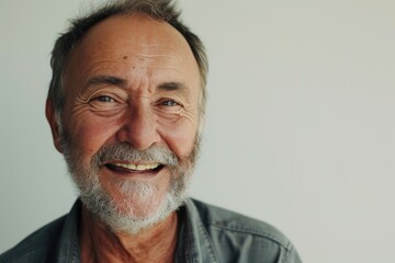 Obraz premium Elderly Man Smiling with Positive Vibes