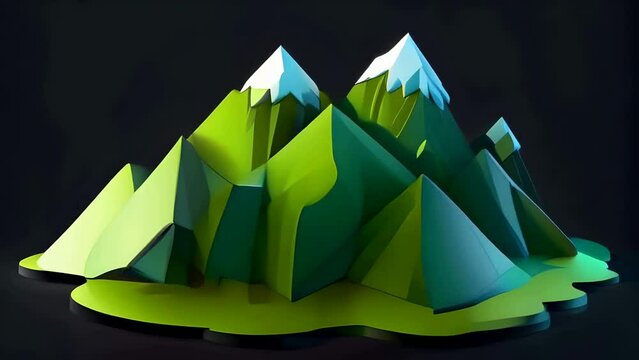 green nature mountain vector clipart