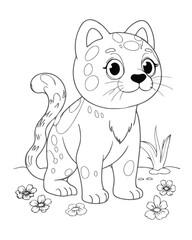 Animal Coloring Book Page  For Kids