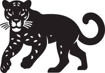 Jaguar silhouette vector illustration.