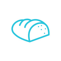 Homemade bread icon. Isolated on white background. From blue icon set.
