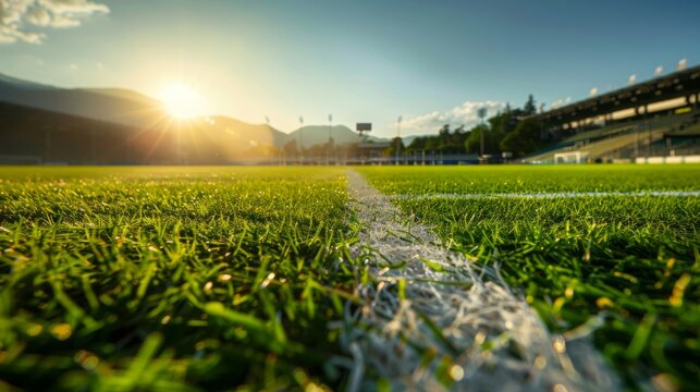 Sports Sustainability: Score big with sports teams and venues adopting clean energy and sustainability initiatives, from solar-powered stadiums to zero-waste sporting events --ar 16:9 