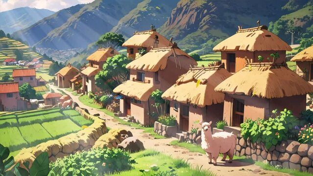 Nestled on the cusp of the forest, an ancient village of wooden houses exudes warmth and hospitality under the gentle rays of the daytime sun.