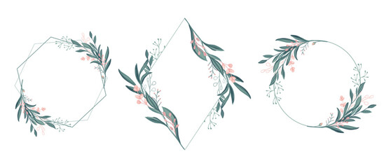 Leaves frames for wedding