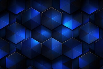 Blue hexagons pattern background for genetic research and chemical engineering innovation