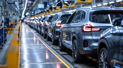 Vibrant automotive wires in state-of-the-art facility, technology advancements in industry